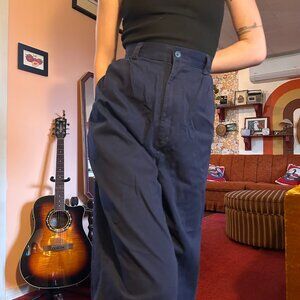 80s vintage Mens high waisted 100% cotton safety brand utility pants!